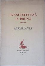 Francesco Faà di Bruno 1825-1888. Miscellanea