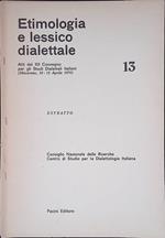 Estimologia e lessico dialettale. Atti del XII Convegno per gli Studi Dialettali Italiani, Macerata 10-13 aprile 1979