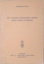 Una versione ottocentesca inedita delle Satires di Boileau
