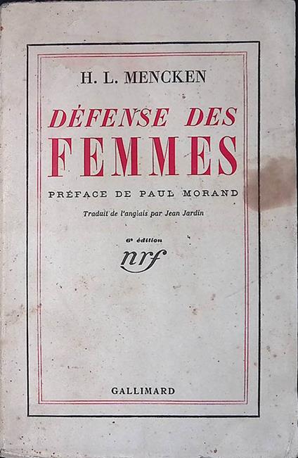Défense des Femmes - copertina