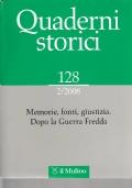 Quaderni Storici 128  Memorie, Fonti, Giustizia. Dopo La Guerra Fredda - copertina