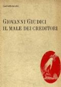 Il male dei creditori - Giovanni Giudici - copertina