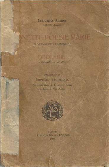 Sonetti e poesie varie in vernacolo piemontese - Drolarie (commedia in due atti)