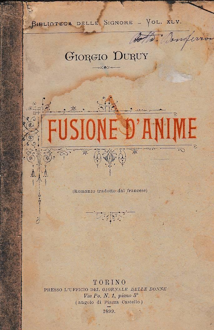 Duruy G. - FUSIONE D’ANIME