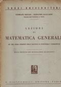 Lezioni di matematica generale : ad uso degli studenti delle facolta di economia e commercio - copertina