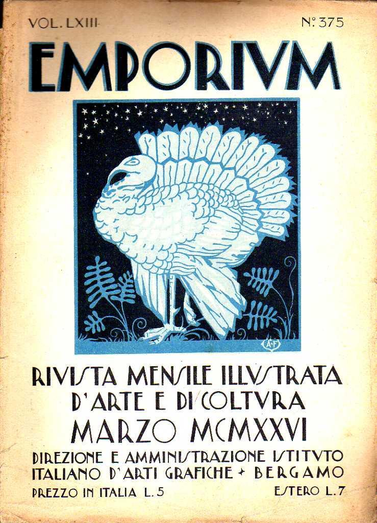 EMPORIUM. Rivista mensile illustrata d’Arte e di Cultura. Marzo 1926