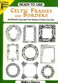 Celtic frames and borders 96 different Copyright-free designs printed one side - copertina