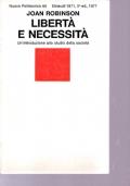 LIbertà e necessita un’introduzione allo studio della società - Joan Robinson - copertina