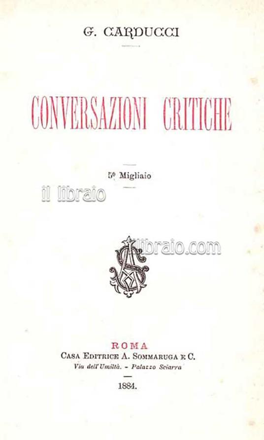 Conversazioni critiche - copertina
