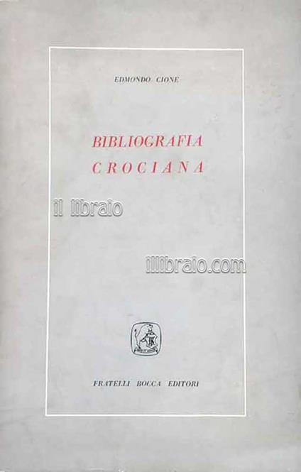 Bibliografia crociana - copertina