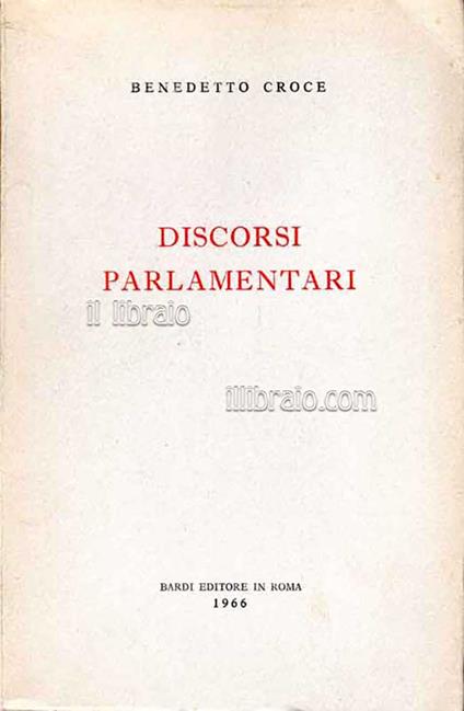 Discorsi parlamentari - copertina