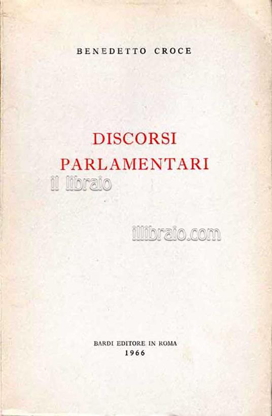 Discorsi parlamentari - copertina