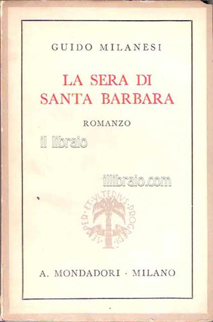 La sera di Santa Barbara - copertina