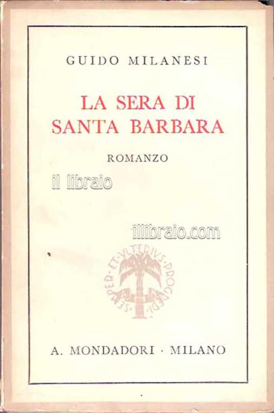 La sera di Santa Barbara - copertina