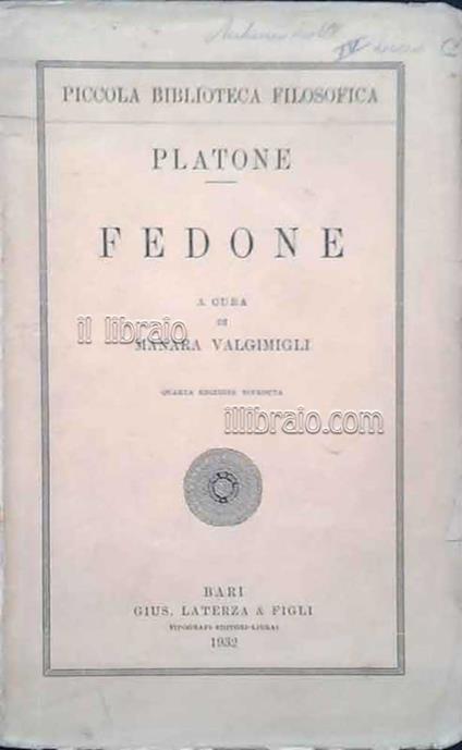 Fedone - Platone - copertina