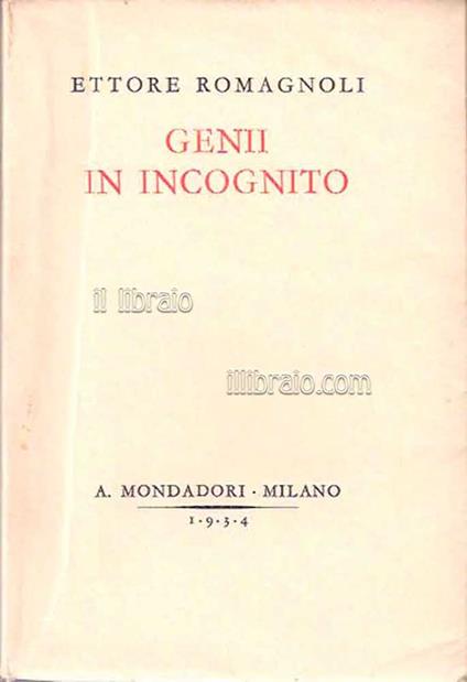 Genii in incognito - copertina