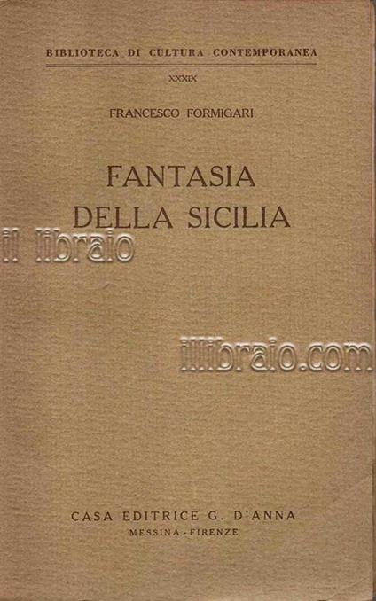 Fantasia della Sicilia - copertina