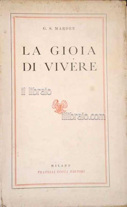 La gioia di vivere - copertina