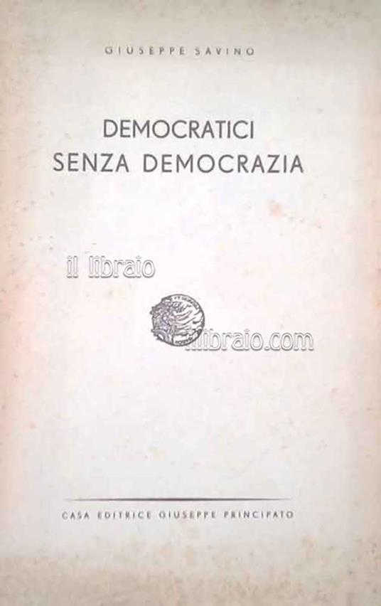 Democratici senza democrazia - copertina