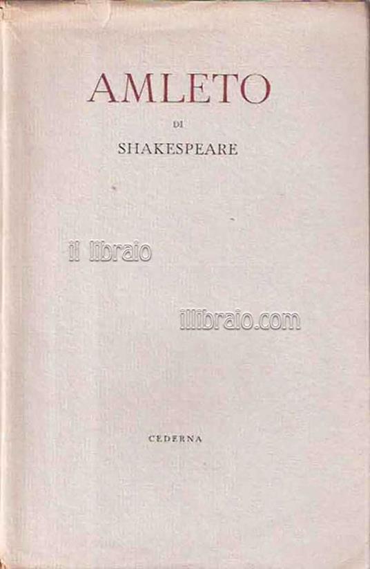 Amleto principe di Danimarca - copertina