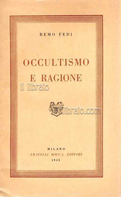 Occultismo e ragione - copertina