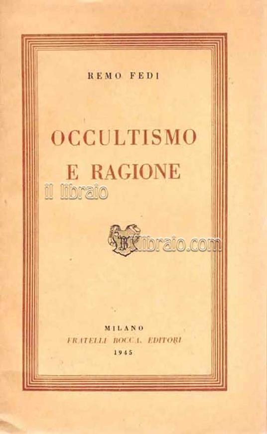 Occultismo e ragione - copertina