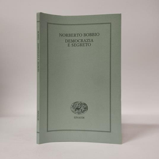 Democrazia e segreto - Norberto Bobbio - copertina
