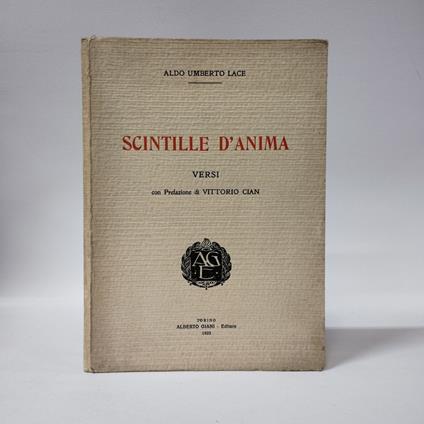 Scintille d'anima, versi - copertina