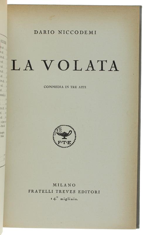 LA VOLATA - Commedia in tre atti