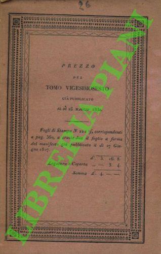 Annali d’Italia dal principio dell’era volgare sino all’anno 1750. Tomo vigesimosesto - Lodovico Antonio Muratori - copertina