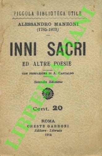 Inni sacri ed altre poesie. Seconda edizione - Alessandro Manzoni - copertina