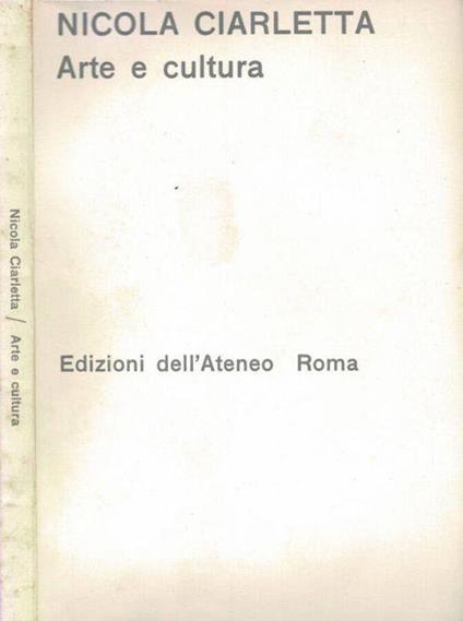 Arte e Cultura - Nicola Ciarletta - copertina