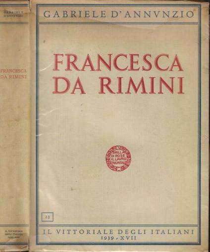 Francesca da Rimini - Gabriele D'Annunzio - copertina