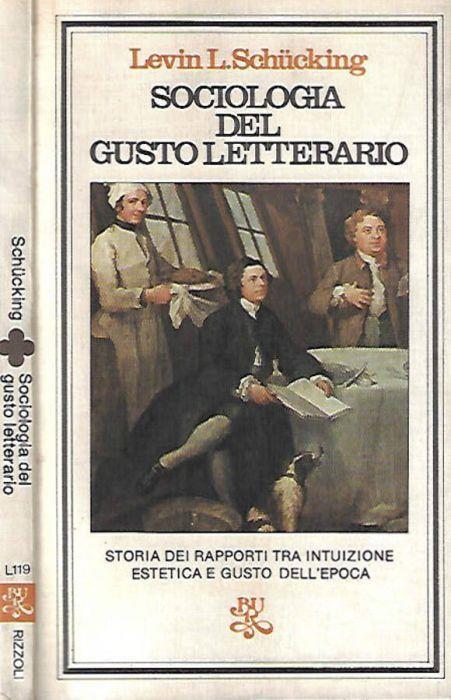 Sociologia del gusto letterario - Levin L. Schucking - copertina