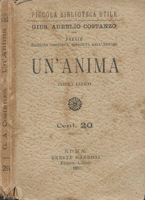 Un'Anima - Giuseppe Aurelio Costanzo - copertina