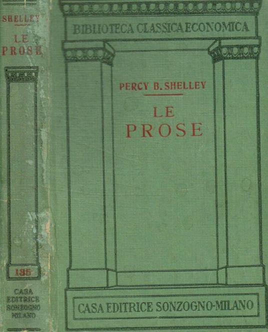 Le prose - Percy Bysshe Shelley - copertina