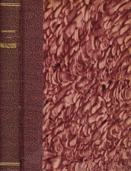 Il libro delle prefazioni - Giosuè Carducci - copertina