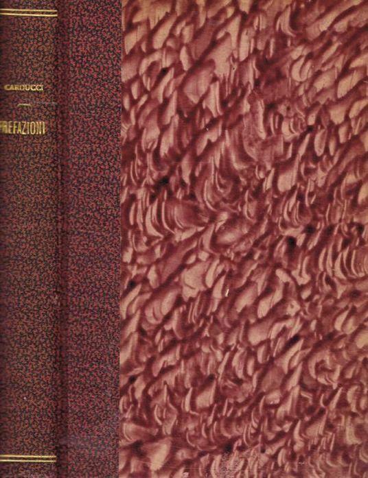 Il libro delle prefazioni - Giosuè Carducci - copertina