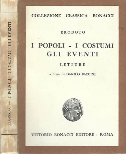 I Popoli I Costumi Gli Eventi - Erodoto - copertina