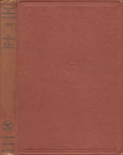 La tragedia di Re Riccardo II - William Shakespeare - copertina