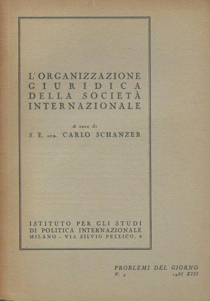 L'organizzazione giuridica della società internazionale - copertina
