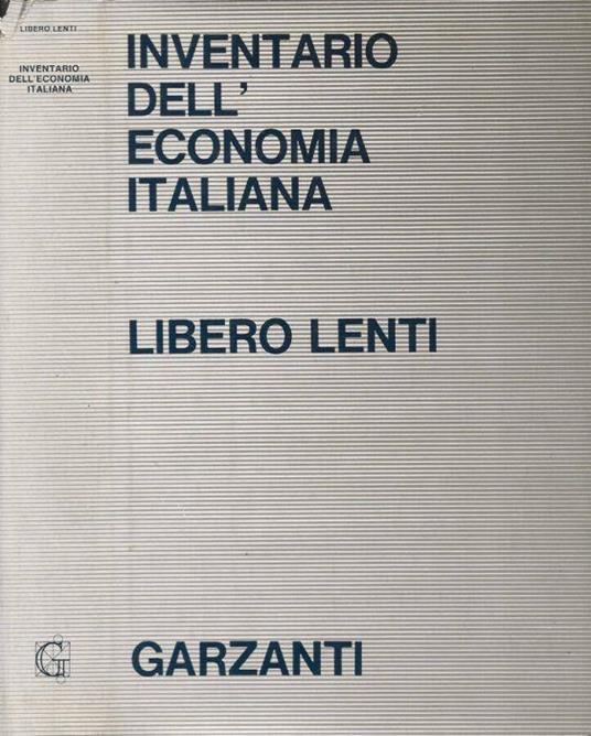 Inventario dell'economia italiana - Libero Lenti - copertina