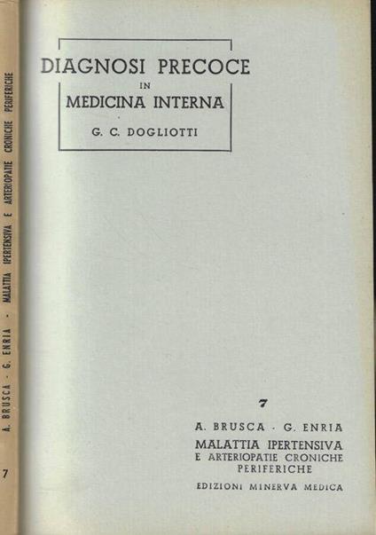 Diagnosi precoce della malattia ipertensiva e delle arteriopatie croniche periferiche - Augusto Brusca - copertina