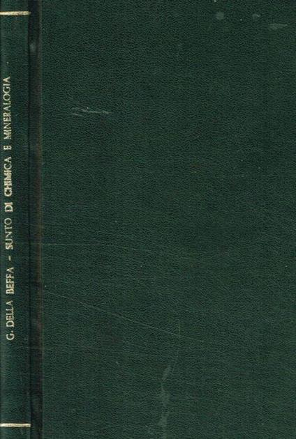 Sunto di chimica e mineralogia - G. Della Beffa - copertina
