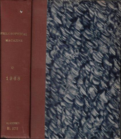 The philosophical magazine Vol. XVII january-june 1968 - copertina