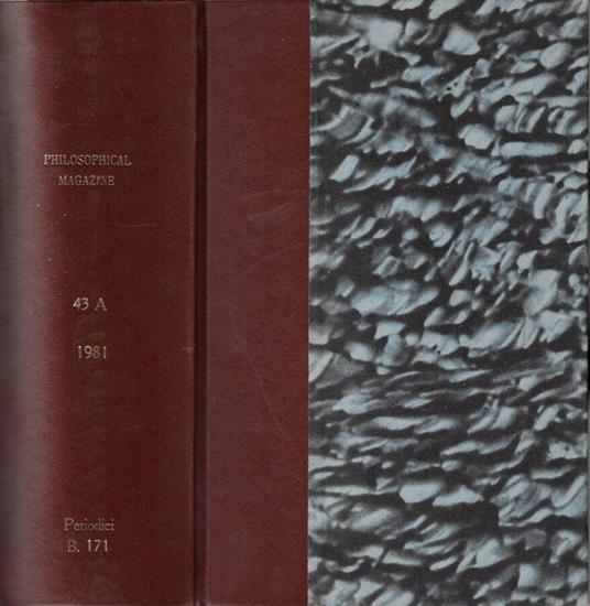 Philosophical magazine Vol. 43 january-june 1981 - copertina