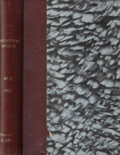 Philosophical magazine Vol. 45 january-june 1982 - copertina