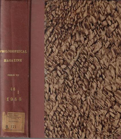 The philosophical magazine Vol. 46 january-june 1955 - copertina