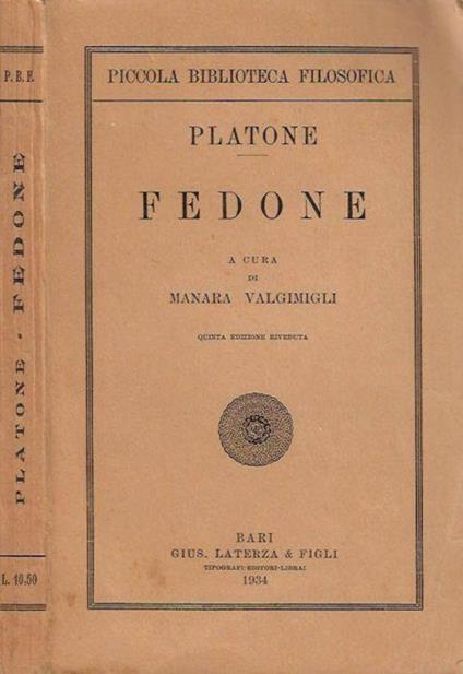 Fedone - Platone - copertina