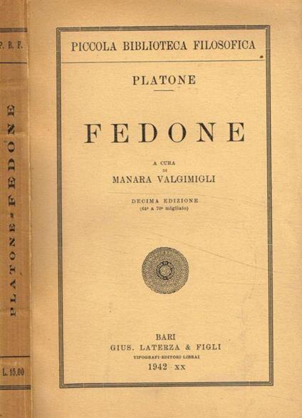 Fedone - Platone - copertina